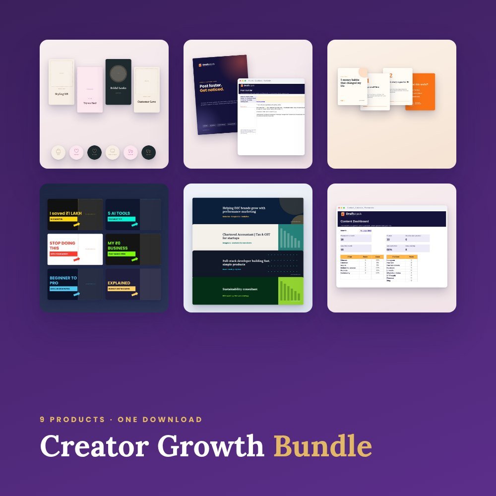 Creator Growth Bundle (9 Products) – bundle preview