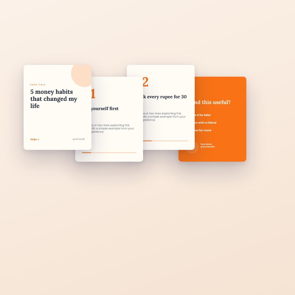 Instagram & LinkedIn Carousel Templates for Coaches (21 Slides) – Canva template preview