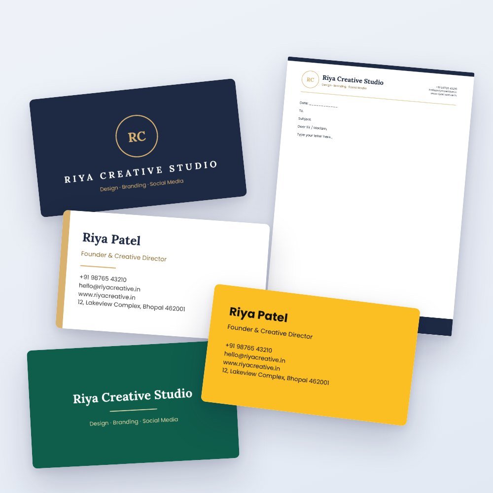 Business Card & Letterhead Kit – digital download preview