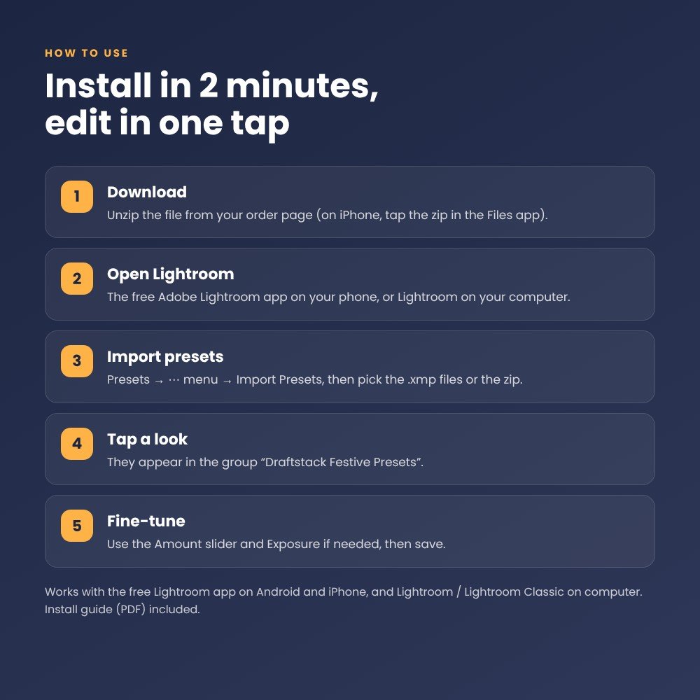 Diwali & Festive Lightroom Presets: Diyas, Fairy Lights & Rangoli (6 Presets) – preview 3