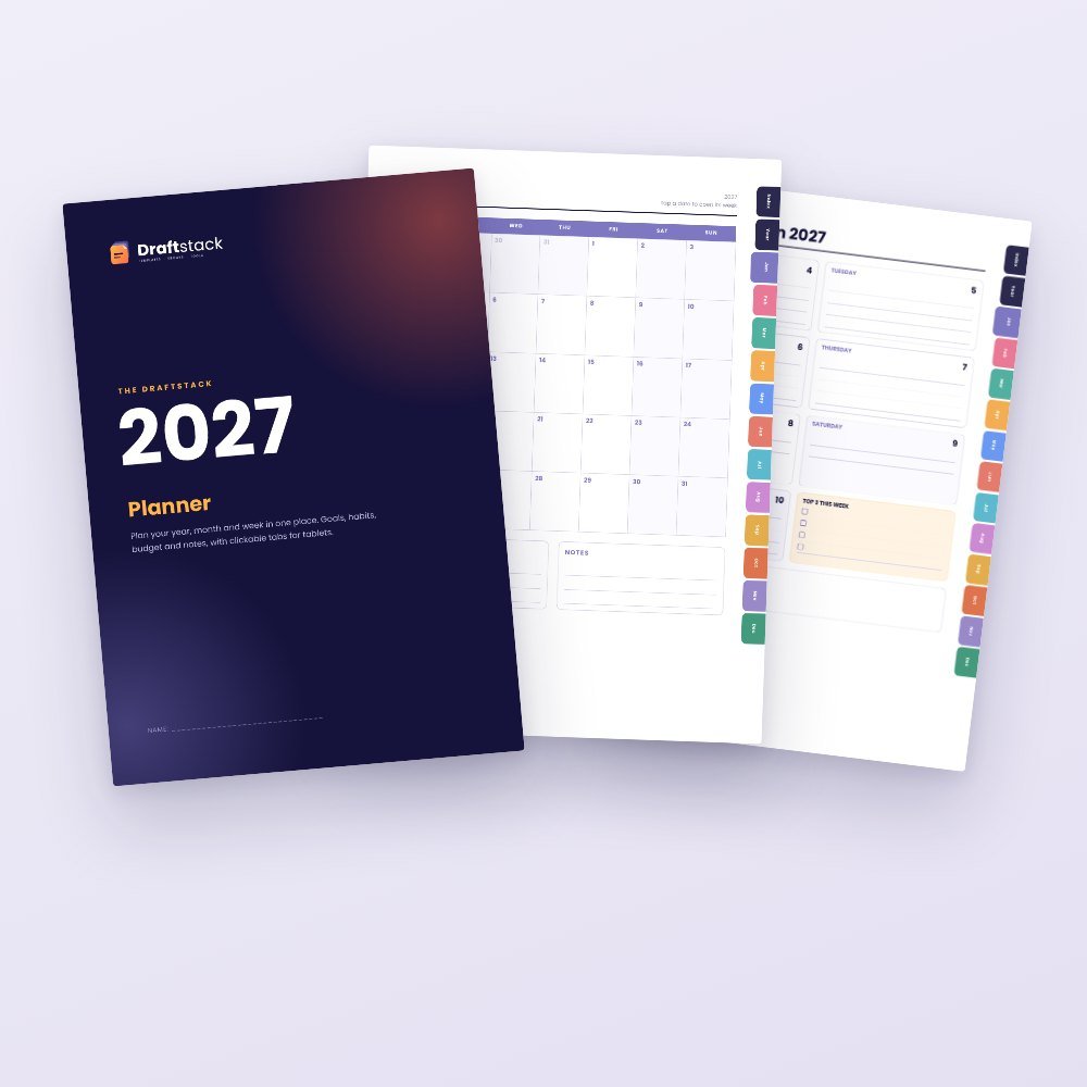 2027 Planner: Digital & Printable (100 Pages)