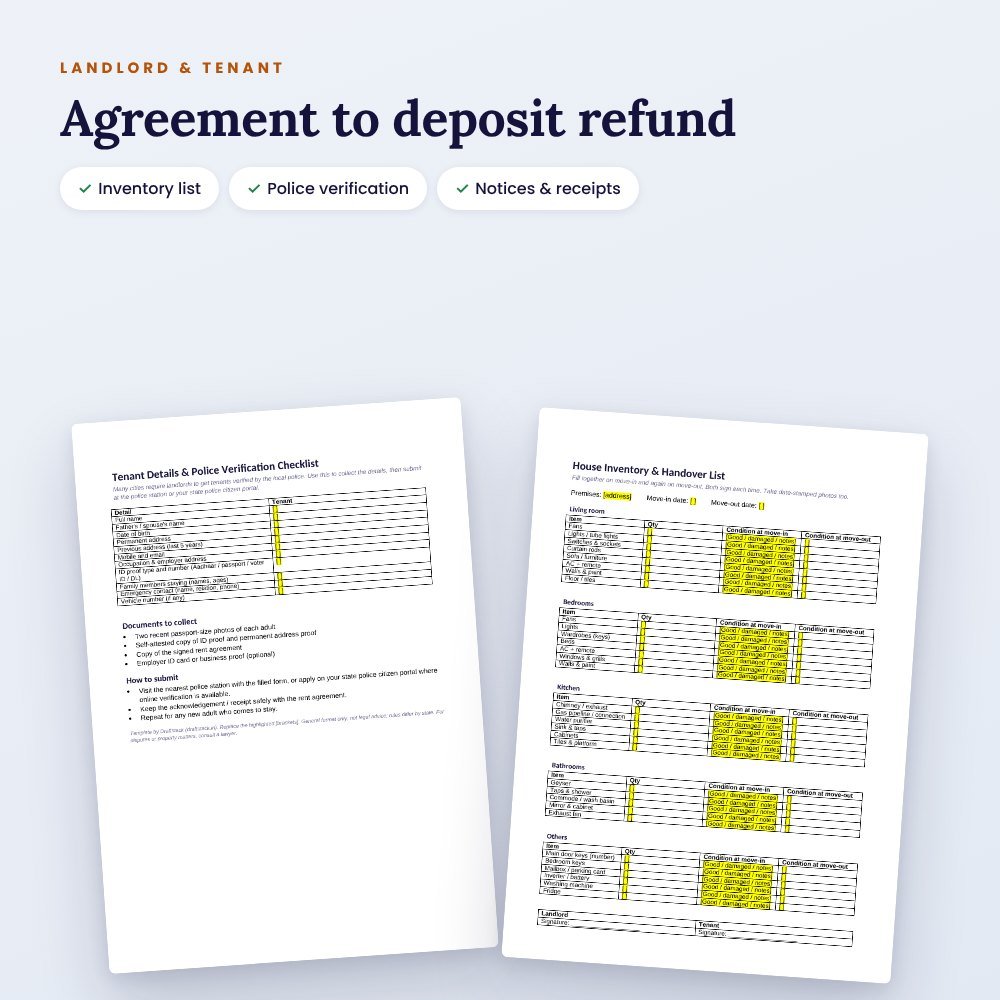 Rent Agreement & Tenant Kit: 9 Word Templates for Landlords and Tenants – preview 2