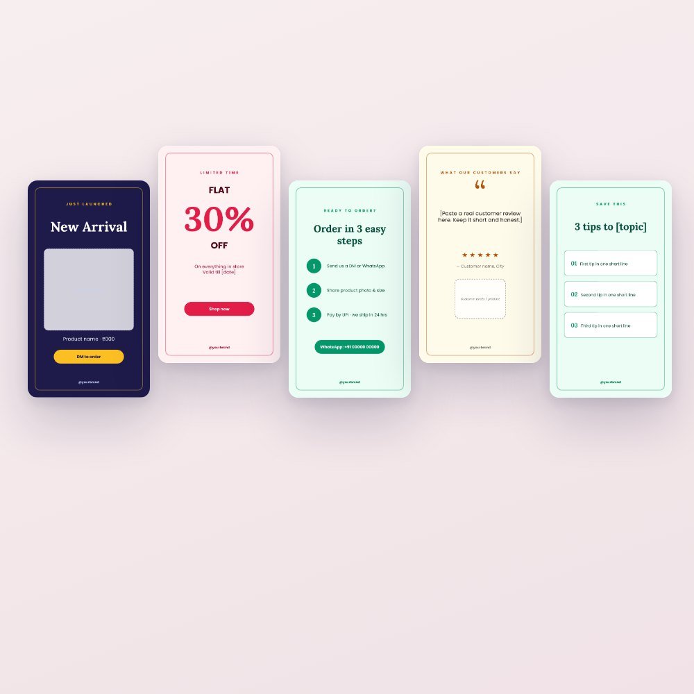Instagram Story Templates for Business (20) – digital download preview