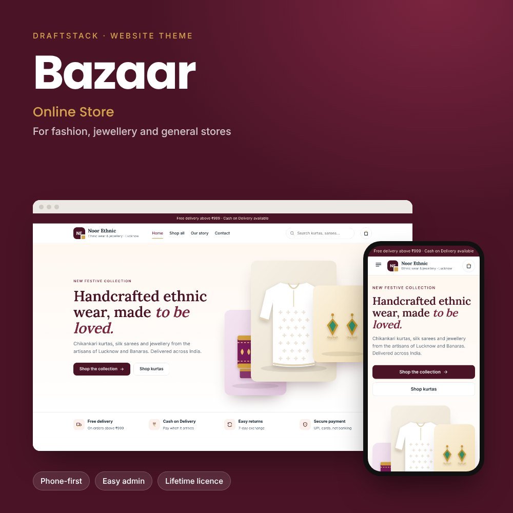 Bazaar website theme