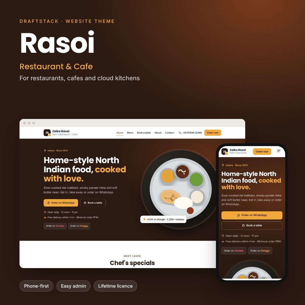 Rasoi website theme